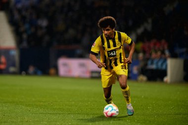 BOCHUM, ALMANY - 28 Nisan 2023: Karim Adeyemi. Bundesliga VfL Bochum 1848 'de Vonovia Ruhr Stadyumu' nda Borussia Dortmund 'a karşı oynanan futbol maçı.