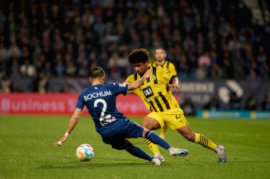 BOCHUM, ALMANY - 28 Nisan 2023: Karim Adeyemi. Bundesliga VfL Bochum 1848 'de Vonovia Ruhr Stadyumu' nda Borussia Dortmund 'a karşı oynanan futbol maçı.