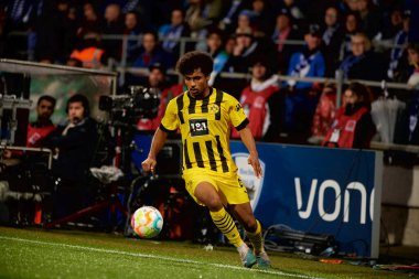 BOCHUM, ALMANY - 28 Nisan 2023: Karim Adeyemi. Bundesliga VfL Bochum 1848 'de Vonovia Ruhr Stadyumu' nda Borussia Dortmund 'a karşı oynanan futbol maçı.