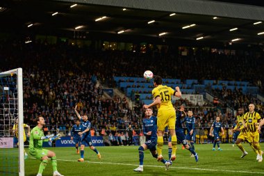 BOCHUM, ALMANY - 28 NİSAN 2023: Bundesliga VfL Bochum 1848 'de Vonovia Ruhr Stadyumu' nda Borussia Dortmund 'a karşı oynanan futbol maçı.