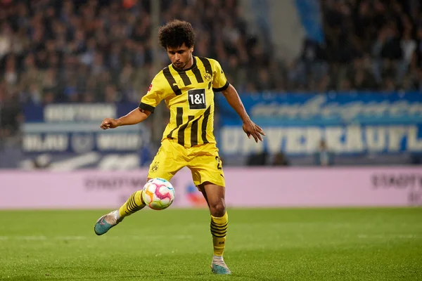 BOCHUM, ALMANY - 28 Nisan 2023: Karim Adeyemi. Bundesliga VfL Bochum 1848 'de Vonovia Ruhr Stadyumu' nda Borussia Dortmund 'a karşı oynanan futbol maçı.