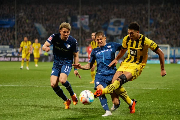 BOCHUM, ALMANY - 28 Nisan 2023: Jude Bellingham. Bundesliga VfL Bochum 1848 'de Vonovia Ruhr Stadyumu' nda Borussia Dortmund 'a karşı oynanan futbol maçı.