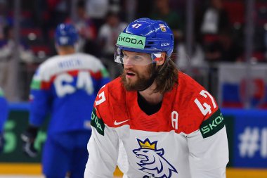 LATVIA, RIGA - 12.05.23 JORDAN Michal. IIHF 2023 Buz Hokeyi Dünya Şampiyonası