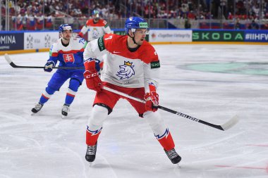 LATVIA, RIGA - 12.05.23: DVORAK Tomas. IIHF 2023 Buz Hokeyi Dünya Şampiyonası