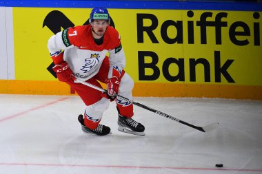 LATVIA, RIGA - 12.05.23: DVORAK Tomas. IIHF 2023 Buz Hokeyi Dünya Şampiyonası