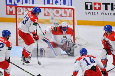 LATVIA, RIGA - 12.05.23 HRUBEC Simon. IIHF 2023 Buz Hokeyi Dünya Şampiyonası