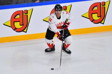 LATVIA, RIGA - 12.05.23: Letonya-Kanada maçı. IIHF 2023 Buz Hokeyi Dünya Şampiyonası