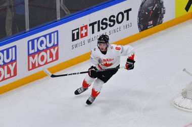 LATVIA, RIGA - 12.05.23: Letonya-Kanada maçı. IIHF 2023 Buz Hokeyi Dünya Şampiyonası