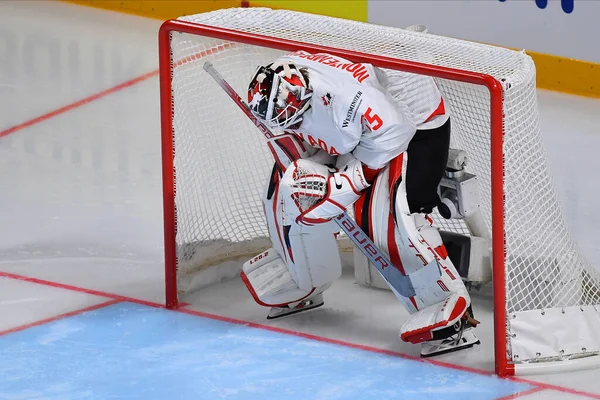 Latvia Riga Montembeault Samuel Чемпіон Латвії Канада Iihf 2023 Ice — стокове фото