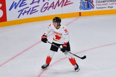 LATVIA, RIGA - 12.05.23 KREBS Peyton. Letonya-Kanada maçı. IIHF 2023 Buz Hokeyi Dünya Şampiyonası