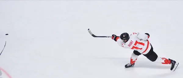 Latvia Riga Letonya Kanada Maçı Iihf 2023 Buz Hokeyi Dünya — Stok fotoğraf