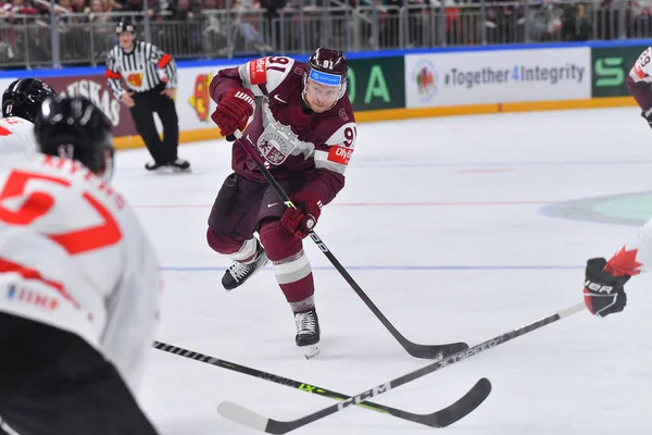 Latvia Riga Kenins Ronalds Spel Letland Canada Iihf 2023 Wereldkampioenschap — Stockfoto