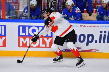 LATVIA, RIGA - 14.05.23: Slovenya-Kanada maçı. IIHF 2023 Buz Hokeyi Dünya Şampiyonası Arena Riga 'da