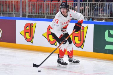 LATVIA, RIGA - 14.05.23: TOFFOLI Tyler. Slovenya, Kanada 'ya karşı. IIHF 2023 Buz Hokeyi Dünya Şampiyonası Arena Riga 'da