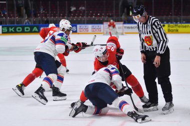 LATVIA, RIGA - 14.05.23: IIHF 2023 Buz Hokeyi Dünya Şampiyonası Arena Riga 'da