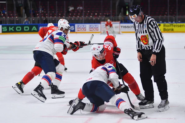 Lettonie Riga Match Norvège Suisse Iihf 2023 Championnat Mondial Hockey — Photo