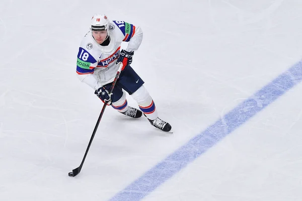 Latvia Riga Olsen Thomas 挪威对瑞士的比赛Iihf 2023冰球世界锦标赛在Arena Riga举行 — 图库照片