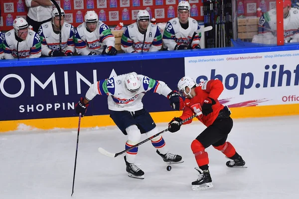 Latvia Riga Jogo Noruega Suíça Iihf 2023 Campeonato Mundial Hóquei — Fotografia de Stock