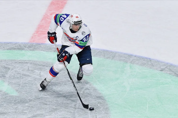 Latvia Riga Olimb Ken Andre 挪威对瑞士的比赛Iihf 2023冰球世界锦标赛在Arena Riga举行 — 图库照片