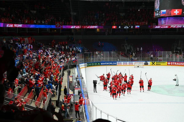 Latvia Riga Game Schweiz Slovakien Iihf 2023 Världsmästerskap Ishockey Arena — Stockfoto