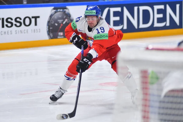 Латвия Рига Флек Якуб Игра Чехия Словения Чемпионат Мира Хоккею — стоковое фото