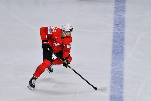 Lotyšsko Riga Geisser Tobias Hra Švýcarsko Slovensko Mistrovství Světa Ledním — Stock fotografie
