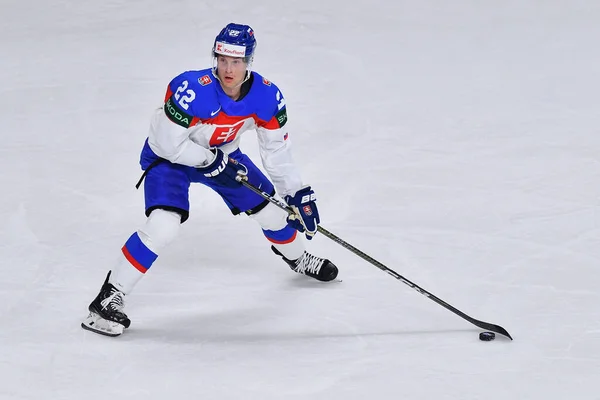 Latvia Riga Knazko Samuel 瑞士对斯洛伐克的比赛Iihf 2023冰球世界锦标赛在Arena Riga举行 — 图库照片