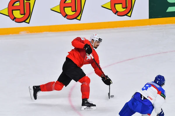 Lettland Riga Siegenthaler Jonas Spiel Schweiz Gegen Slowakei Eishockey Weltmeisterschaft — Stockfoto