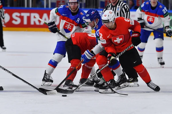 Lotyšsko Riga Hra Švýcarsko Slovensko Mistrovství Světa Ledním Hokeji Iihf — Stock fotografie