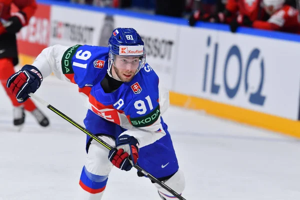 Latvia Riga Sukel Matus 瑞士对斯洛伐克的比赛Iihf 2023冰球世界锦标赛在Arena Riga举行 — 图库照片