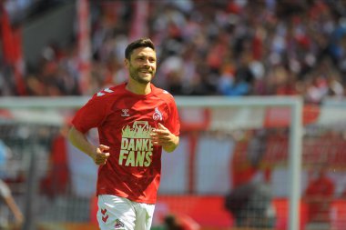 COLOGNE, Almanya - 27 Mayıs 2023: Jonas Hector. Bundesliga 1 'in futbol maçı. FC Koeln, FC Bayern Münih 'e karşı. Rhein Enerji Stadyumunda