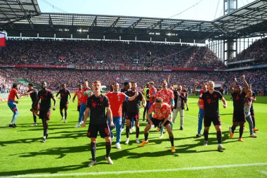 COLOGNE, Almanya - 27 Mayıs 2023: Bayern Şampiyonları. Bundesliga 1 'in futbol maçı. FC Koeln, FC Bayern Münih 'e karşı. Rhein Enerji Stadyumunda
