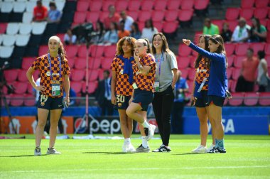 EINDHOVEN, NETHERLANDS - 3 Haziran 2023: UEFA Kadınlar Şampiyonlar Ligi FC Barcelona Femeni - Philips Arena 'da VfL Wolfsburg Kadınlar
