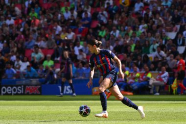 EINDHOVEN, NETHERLANDS - 3 Haziran 2023: UEFA Kadınlar Şampiyonlar Ligi FC Barcelona Femeni - Philips Arena 'da VfL Wolfsburg Kadınlar