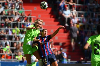 EINDHOVEN, NETHERLANDS - 3 Haziran 2023: UEFA Kadınlar Şampiyonlar Ligi FC Barcelona Femeni - Philips Arena 'da VfL Wolfsburg Kadınlar