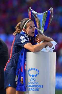 EINDHOVEN, NETHERLANDS - 3 Haziran 2023: Aitana Bonmati. UEFA Kadınlar Şampiyonlar Ligi FC Barcelona Femeni 'nin final maçı - Philips Arena' da VfL Wolfsburg Kadınlar