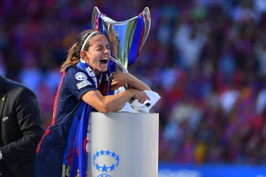 EINDHOVEN, NETHERLANDS - 3 Haziran 2023: Aitana Bonmati. UEFA Kadınlar Şampiyonlar Ligi FC Barcelona Femeni 'nin final maçı - Philips Arena' da VfL Wolfsburg Kadınlar