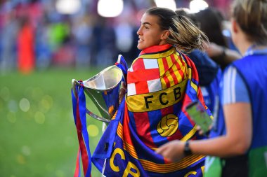 EINDHOVEN, NETHERLANDS - 3 Haziran 2023: Patricia Guijarro. UEFA Kadınlar Şampiyonlar Ligi FC Barcelona Femeni 'nin final maçı - Philips Arena' da VfL Wolfsburg Kadınlar