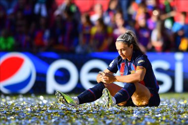 EINDHOVEN, NETHERLANDS - 3 Haziran 2023 Alexia Putellas. UEFA Kadınlar Şampiyonlar Ligi FC Barcelona Femeni 'nin final maçı - Philips Arena' da VfL Wolfsburg Kadınlar
