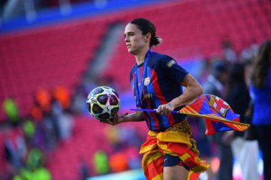 EINDHOVEN, NETHERLANDS - 3 Haziran 2023: Maria Pilar Leon. UEFA Kadınlar Şampiyonlar Ligi FC Barcelona Femeni 'nin final maçı - Philips Arena' da VfL Wolfsburg Kadınlar