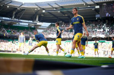 BREmen, Almanya - 12 Haziran 2023 Valeriy Bondar. Dost futbol maçı Almanya - Weser Stadyumu 'nda Ukrayna