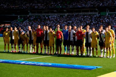 BREMEN, GERMANY - 12 Haziran 2023: Dost futbol maçı Almanya - Weser Stadyumu 'nda Ukrayna