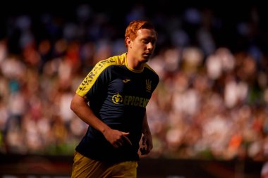 BREmen, Almanya - 12 Haziran 2023: Yukhym Konoplya. Dost futbol maçı Almanya - Weser Stadyumu 'nda Ukrayna