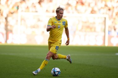 BREmen, Almanya - 12 Haziran 2023: Mykhailo Mudryk, Almanya - Weser Stadyumu 'nda Ukrayna
