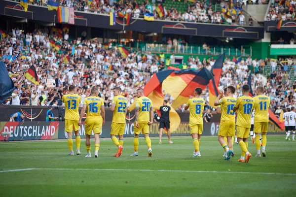布伦曼 2023年6月12日 乌克兰友谊赛在韦塞尔体育场举行 — 图库照片