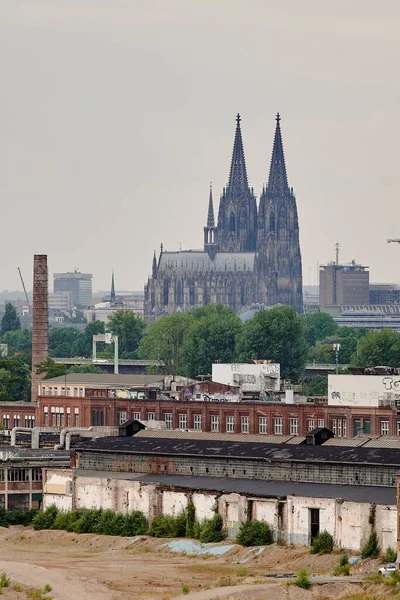 Cologne Germany June 2023 Beautiful Panoramic Aerial Landscape Gothic Catholic — Stock Photo, Image
