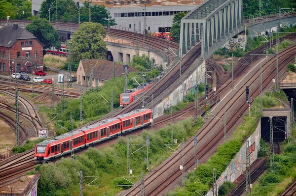 ドイツ ケルン 2023年6月29日ケルン鉄道の美しい空中風景 — ストック写真
