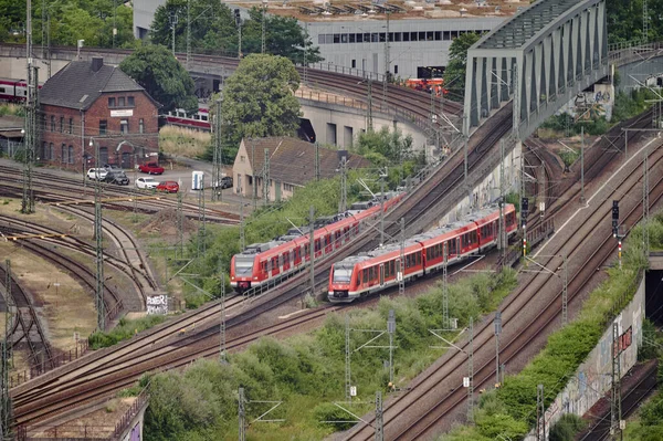 Köln Deutschland Juni 2023 Schöne Luftlandschaft Der Kölner Bahn — Stockfoto