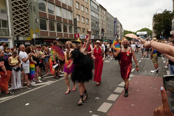 Kologia Niemcy Lipiec 2023 Uczestnik Street Parade Christopher Street Day — Zdjęcie stockowe