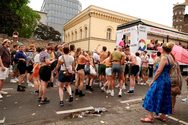 Kologia Niemcy Lipiec 2023 Uczestnik Street Parade Christopher Street Day — Zdjęcie stockowe